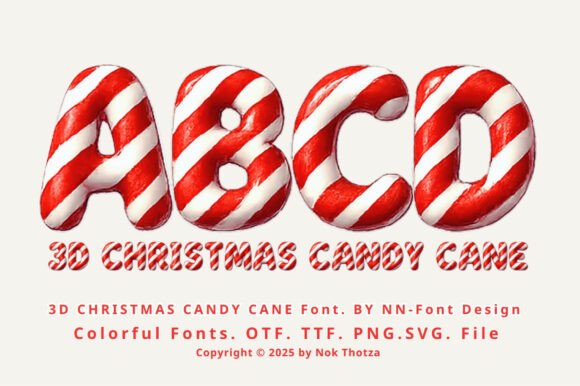 3d Christmas Candy Cane: The Perfect Holiday Typeface for Your Brand