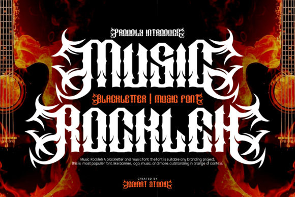 Music Rockleh: The Bold Blackletter Typeface for Handmade Labels