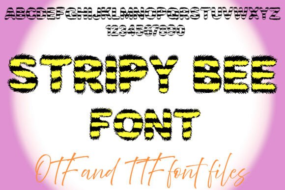 Stripy Bee Font: A Playful Typeface for Memorable Small Business Branding