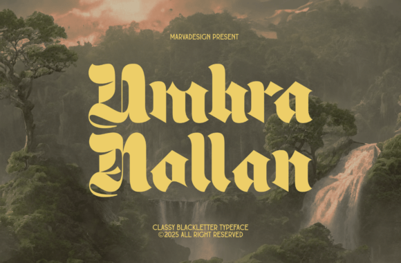 Umbra Nollan: The Bold Blackletter Typeface for Handmade Branding