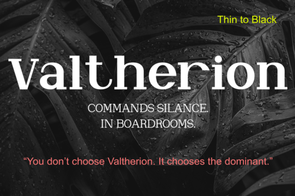 Valtherion Typeface Review for Bold Web Design